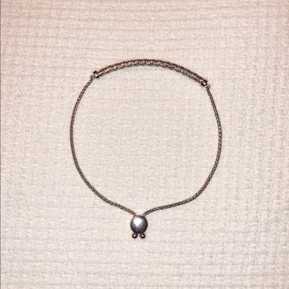 Sterling Silver Slide Woven Bracelet Adjustable - Picture 4 of 7